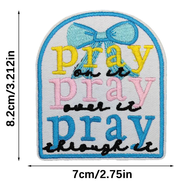 Wholesale Embroidered English letters embroidered hat decoration sticker